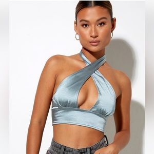 Motel Rocks Silta Satin Crop Top